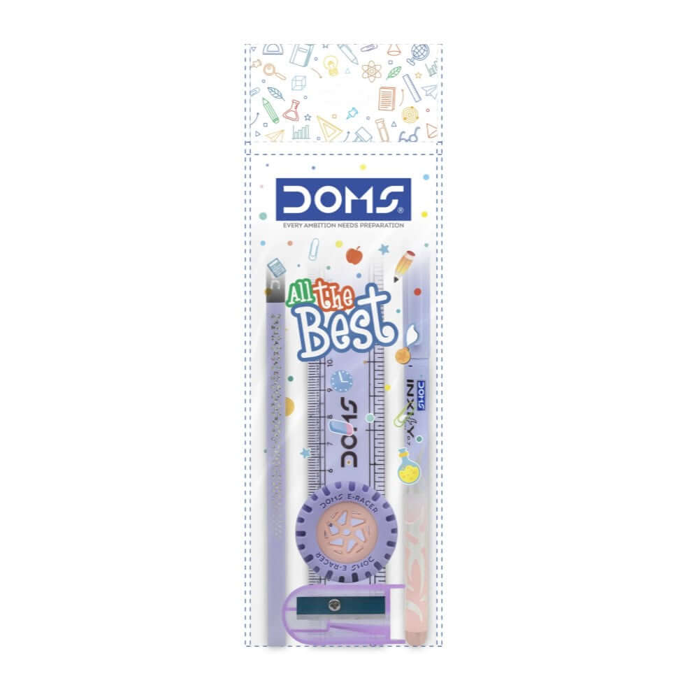 DOMS All The Best Kit | Stationery Kit of 5 Assorted Items