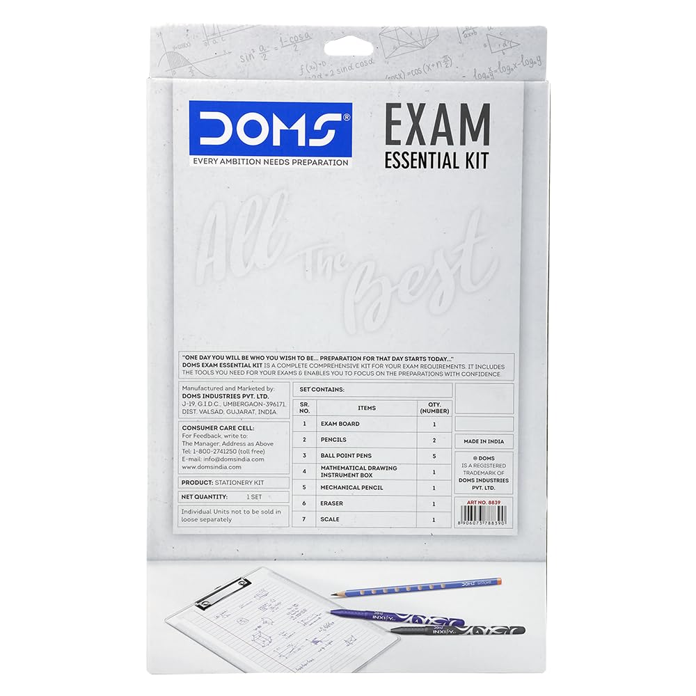 Doms Exam Essential Kit | Pack of 12 Items