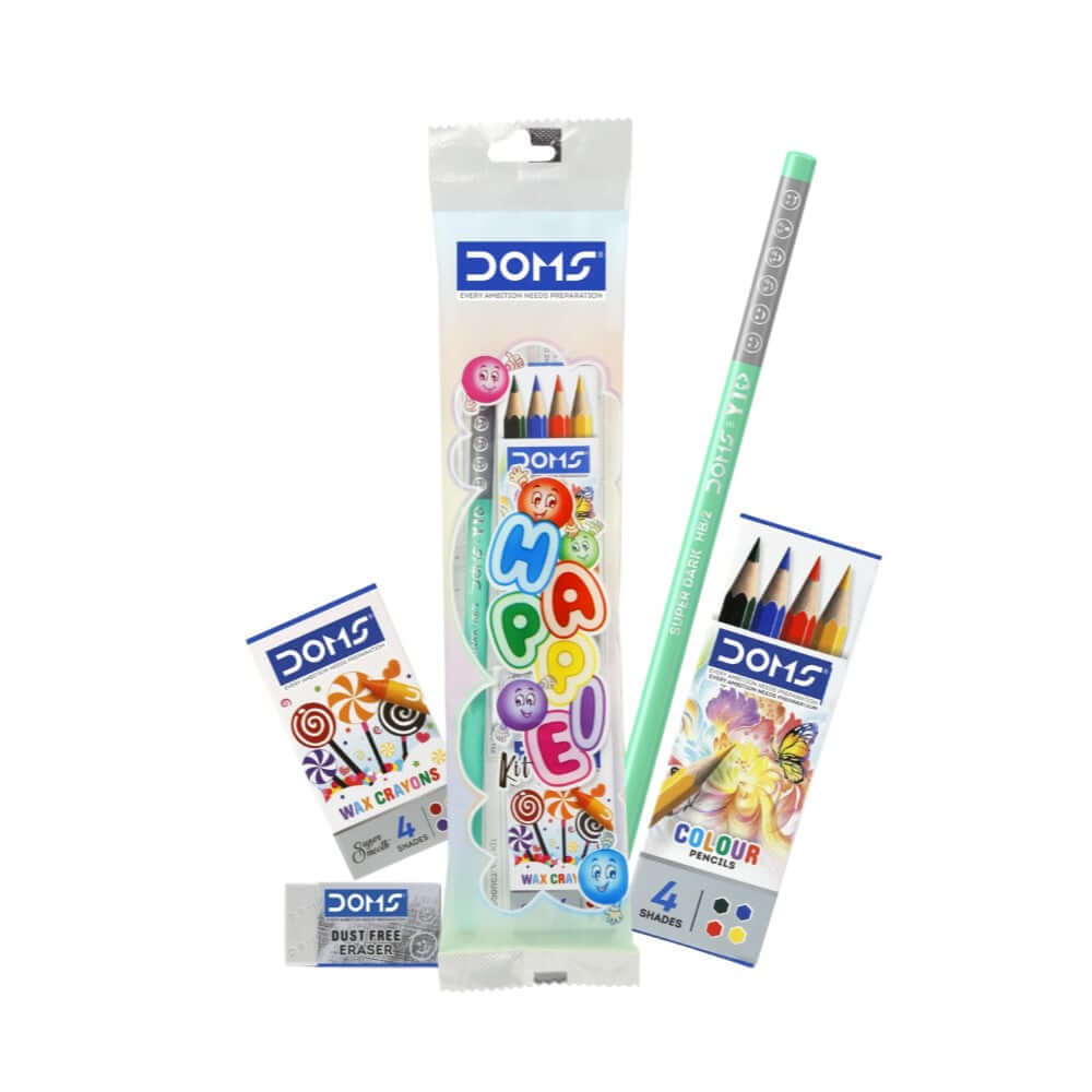 DOMS Happie Kit | Stationery Kit of 4 Assorted Items