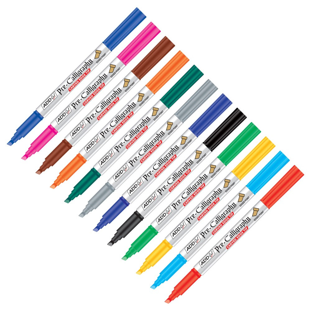 Add Gel Pre-Calligraphy Set of 12 Shades
