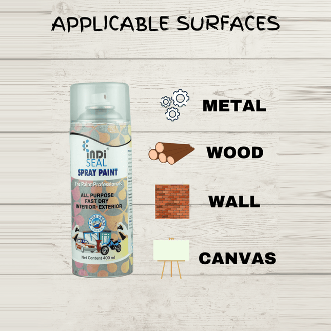INDISEAL All Purpose Fast Dry Interior & Exterior Spray Paint | DIY Quick Drying Spray Paint for Metal, Wood & Walls-400ml