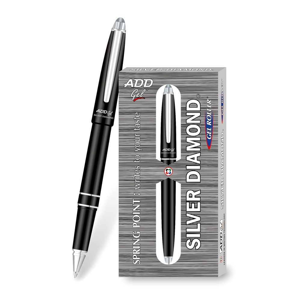Add Gel Silver Diamond Gel Roller Ball Pen