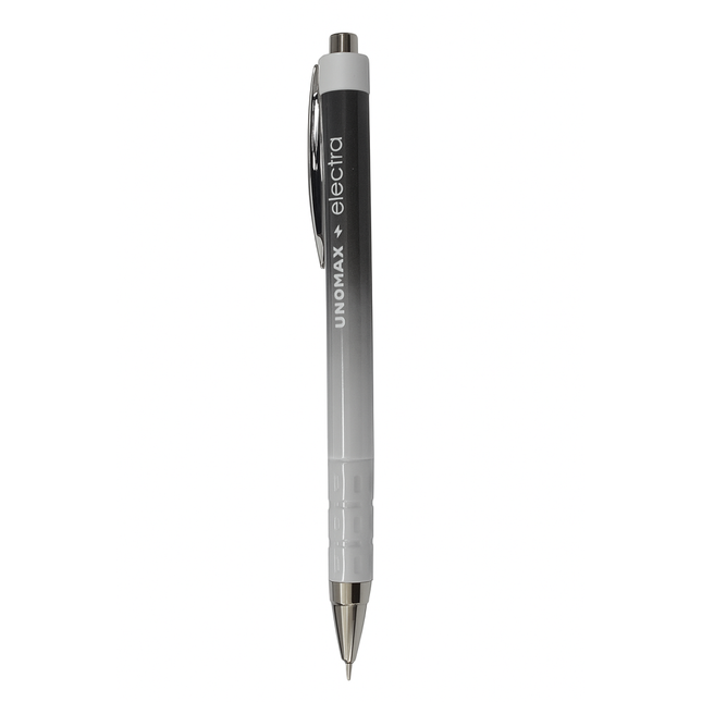 Unomax Electra Retractable Ball Pen | Ink Colour - Blue and Black with dual-tone colors and smooth mechanism.