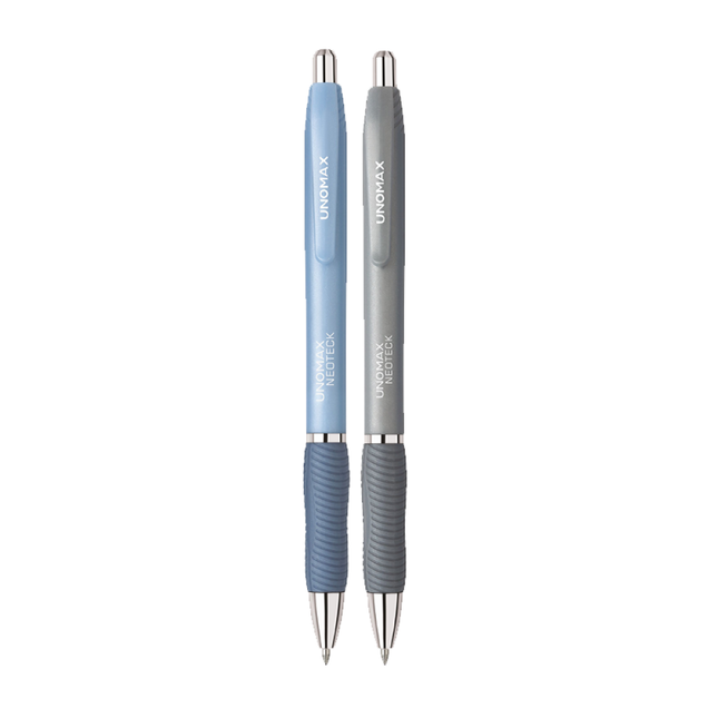 Unomax Neoteck RT Retractable Gel Pen | Soft Rubber Grip | Ink Colour - Blue and Black