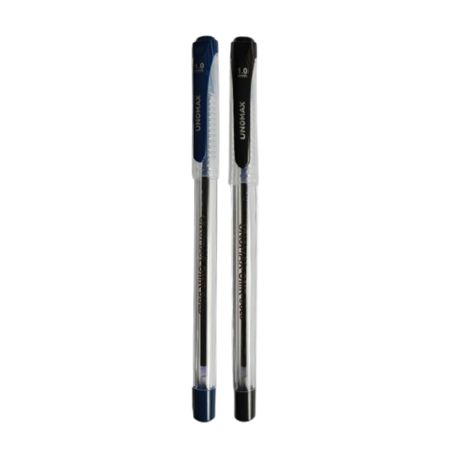 Unomax OMR Bold Ball Pen | Ink Colour - Blue, Black and Red - 1.0 mm tip with transparent body