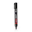 Luxor 1222 Refillable Permanent Marker | Ink Colour - Blue, Black, Red and Green in black color with red accents.
