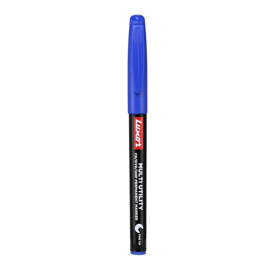 Luxor 1237NF CD/DVD/OHP Marker | Ink Colour - Blue, Black, Red and Green - Blue marker pen