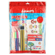 Luxor Draw with Fun Set | Stationery Kit of 7 Items featuring vibrant art supplies and drawing book.