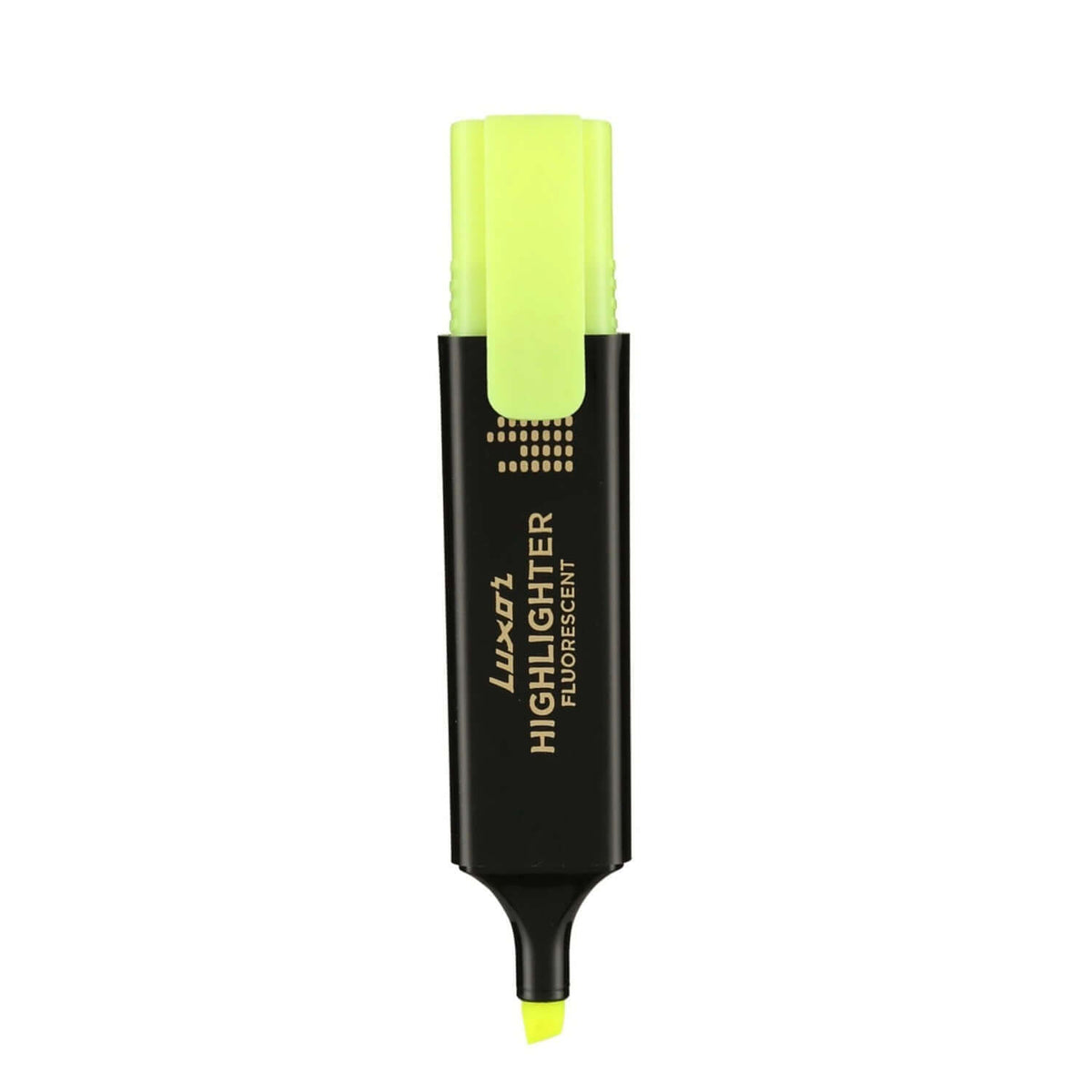Luxor Fluorescent Highlighter in vibrant yellow color for effective marking and highlighting.