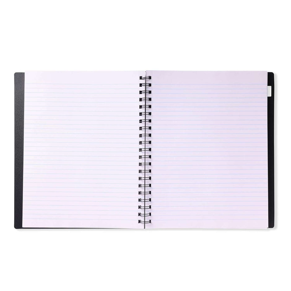 Luxor Premium Converge Note Book | Single Subject | Size - 21.6cm x 27.9cm open view showing lined pages.
