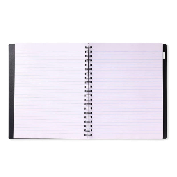 Luxor Premium Converge Note Book | Single Subject | Size - 21.6cm x 27.9cm open view showing lined pages.