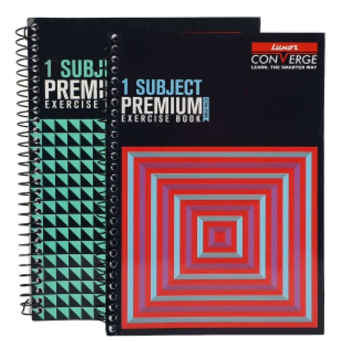 Luxor Premium 1 Subject Note Book | Size - 18cm x 24cm | Pack of 2 with spiral binding and colorful covers.