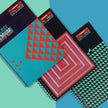 Luxor Premium 5 Subject Note Book | Size - 18cm x 24cm | Pack of 3 showcasing colorful covers and spiral binding.
