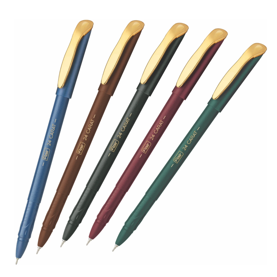 Flair 24 Carat Ball Pen | Pack of 50 | Ink Colour - Blue