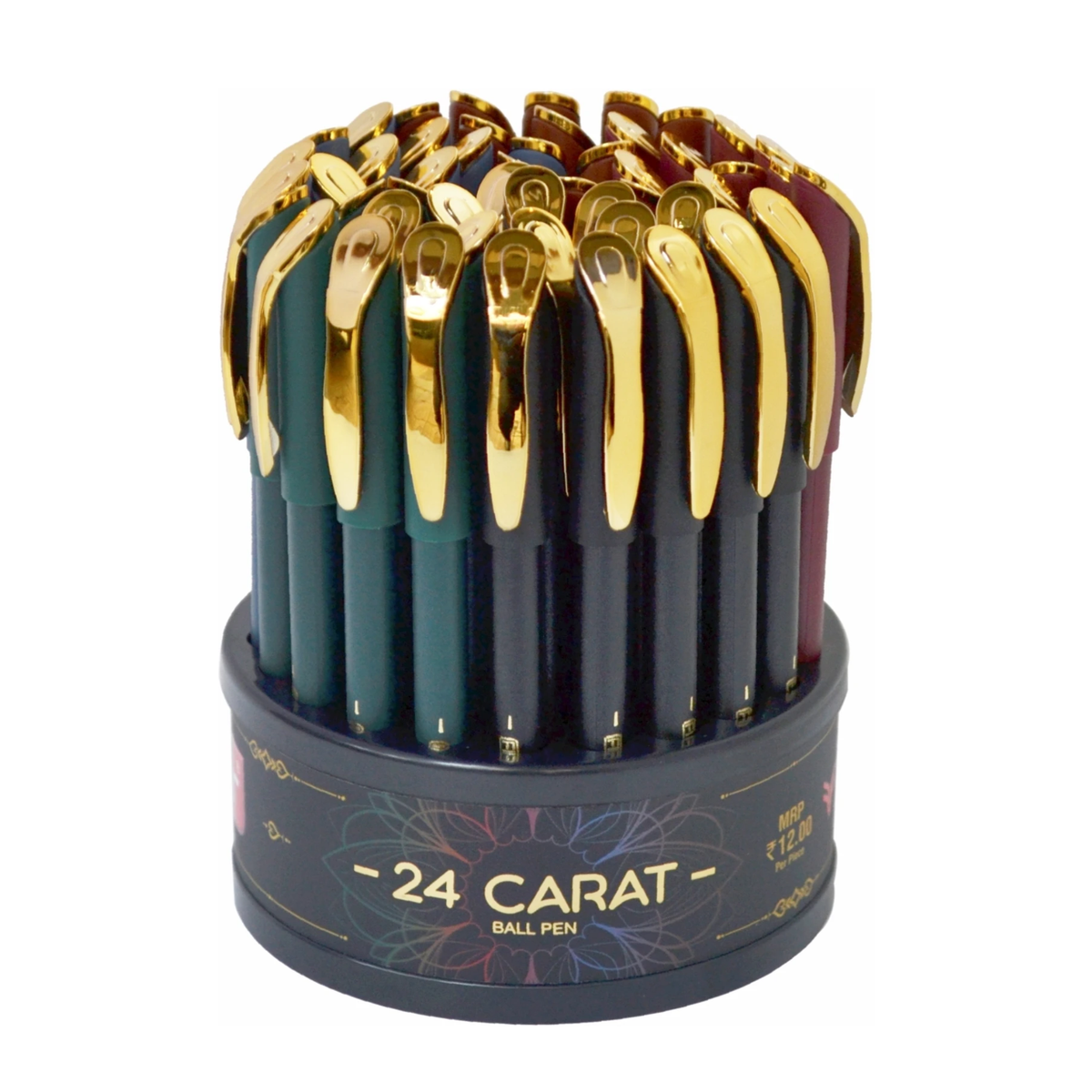 Flair 24 Carat Ball Pen | Pack of 50 | Ink Colour - Blue