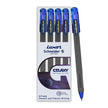 Luxor Schneider Gelaxy Gel Pen | Pack of 4 | Ink Colour - Blue, 0.7mm precision tip gel pens in refillable pack.
