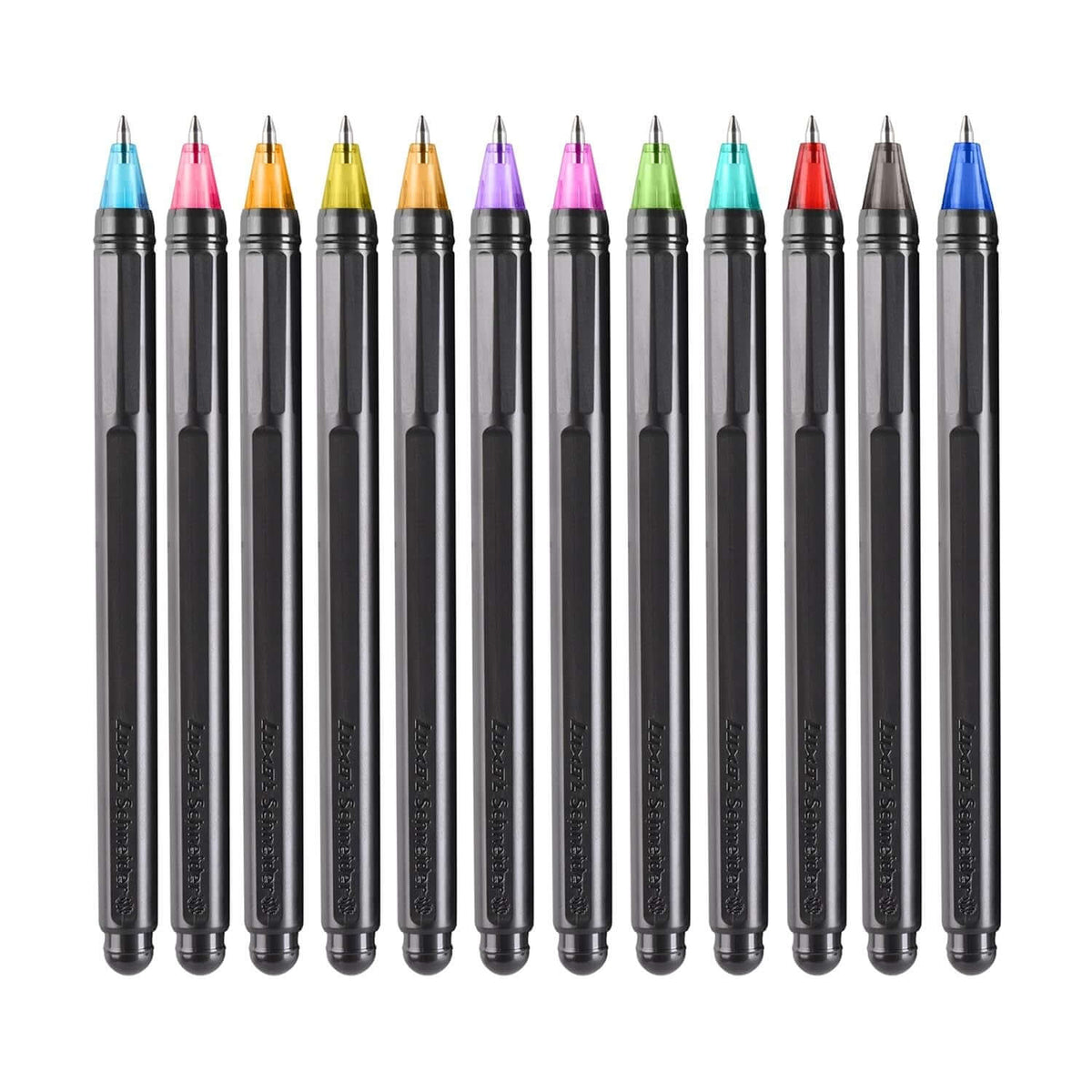 Luxor Schneider Gelaxy Gel Pen | Pack of 12 | Ink Colour - Assorted - assorted gel pens with vibrant ink tips