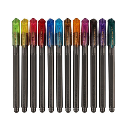 Luxor Schneider Gelaxy Gel Pen | Pack of 12 | Ink Colour - Assorted