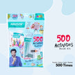Hauser Artz 500 Activities Book Kit | Stationery Kit of 7 Assorted Items with engaging activities and eco-friendly materials.