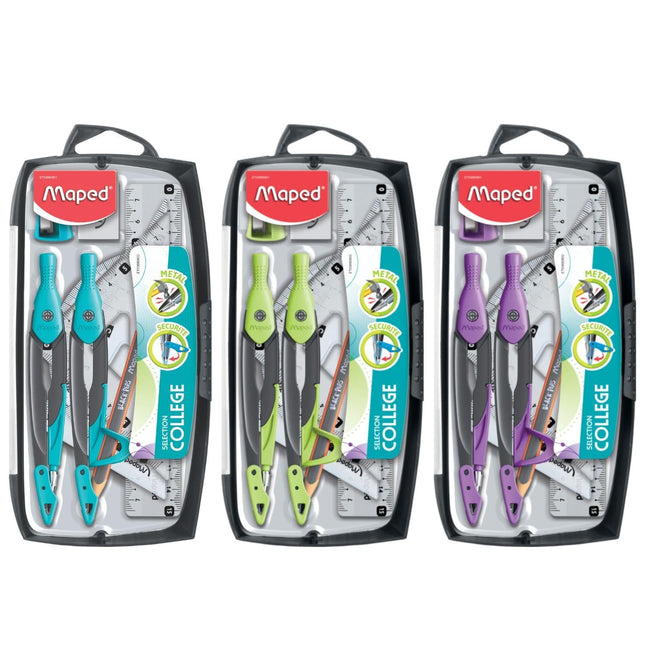 Maped Metal Open Compass Mathematical Instruments Box