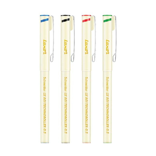 Luxor Schneider LX801 Technoroller Pen | Ink Colour - Blue, Black, Red and Green