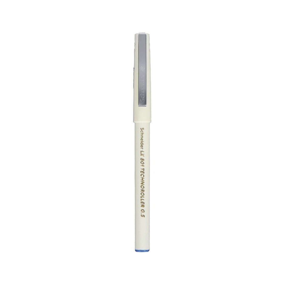 Luxor Schneider LX801 Technoroller Pen | Ink Colour - Blue, Black, Red and Green side view with needle tip