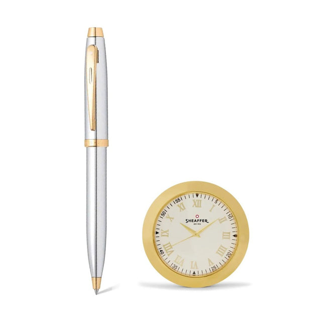 Sheaffer 100 9340 Ball Pen with Table Clock