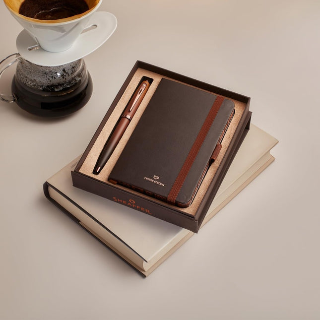 Sheaffer Coffee Edition 100 9374 Ball Pen with Small Notebook