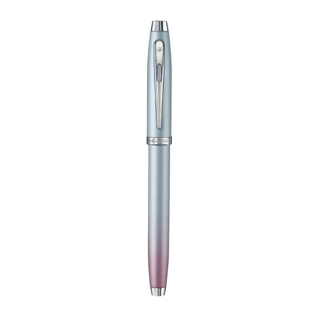 Sheaffer Expressions 100 9376 Blue and Pink Fountain Pen with pearlised gradient finish and chrome trims.