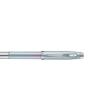 Sheaffer Expressions 100 9376 Blue and Pink Roller Ball Pen with chrome-plated trims and stylish clip.