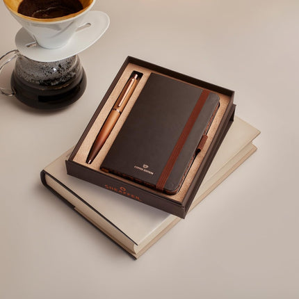 Sheaffer Coffee Edition VFM 9428 Ball Pen with Small Notebook
