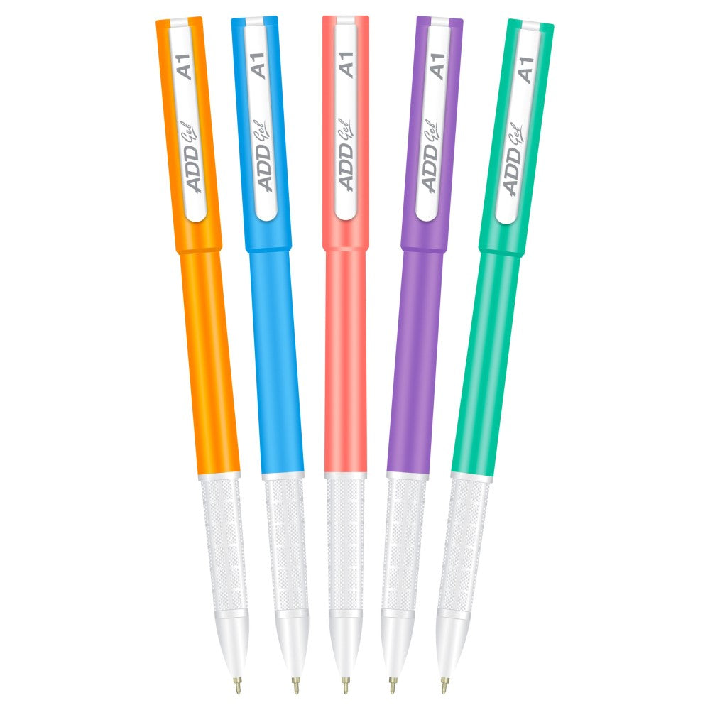 Add Gel A1 Roller Ball Pen Blue | Jar Pack of 25