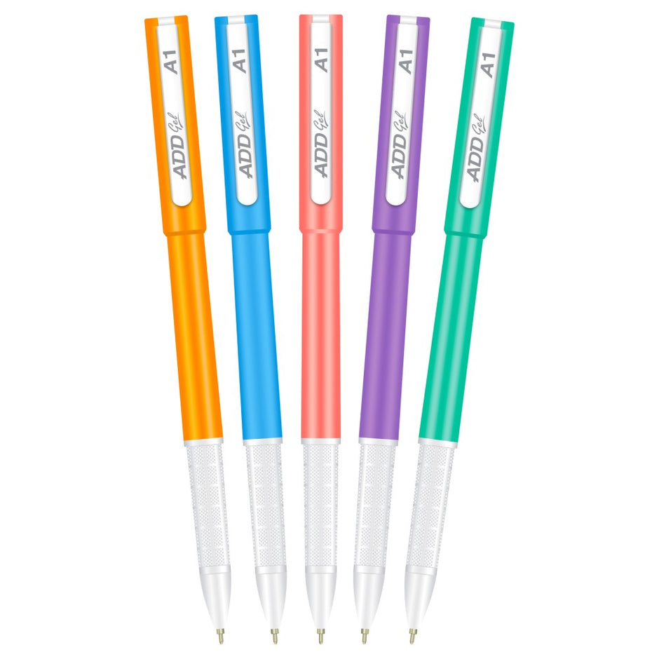Add Gel A1 Roller Ball Pen Blue | Jar Pack of 25
