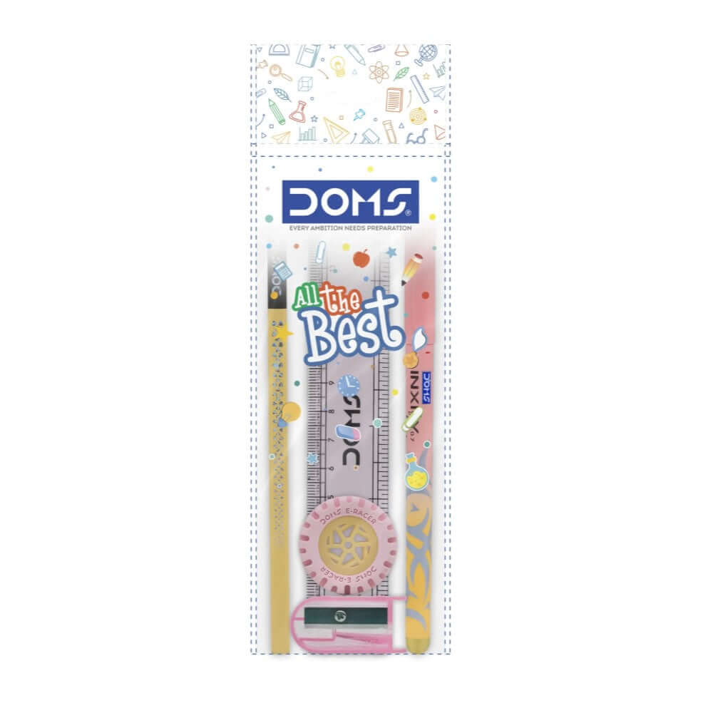 DOMS All The Best Kit | Stationery Kit of 5 Assorted Items