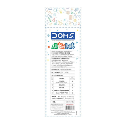 DOMS All The Best Kit | Stationery Kit of 5 Assorted Items