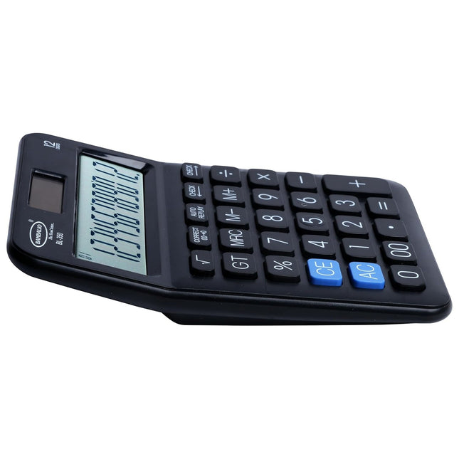 Bambalio Amaze Set of Calculator and Pen: durable calculator with 12-digit LCD display and advanced functions.