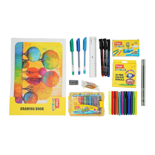 Flair Creative Art Club Kit | Stationery Kit of 12 Items