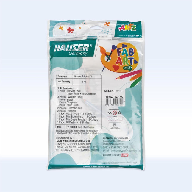 Hauser Artz Fab Art Kit | Stationery Kit of 11 Assorted Items