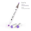 Flair Creative Art Marker 24 Shades | Dual Tip - Brush and Fine showing chisel and fine tips for versatile coloring.
