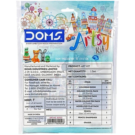 DOMS Artsy Kit | Combination of 8 Art & Coloring Items