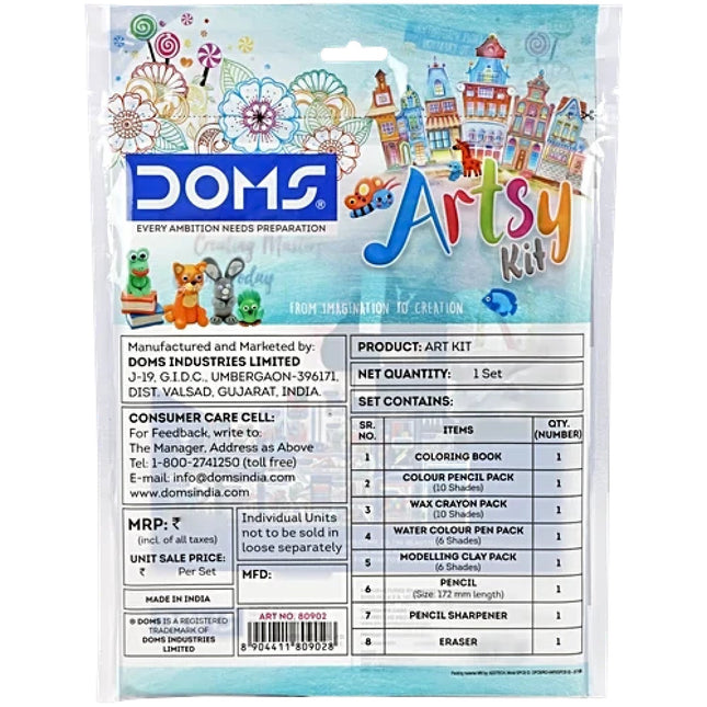 DOMS Artsy Kit | Combination of 8 Art & Coloring Items