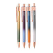 Unomax Aurum Ball Pen | Ink Colour - Blue, featuring a gradient finish and rose gold clip.