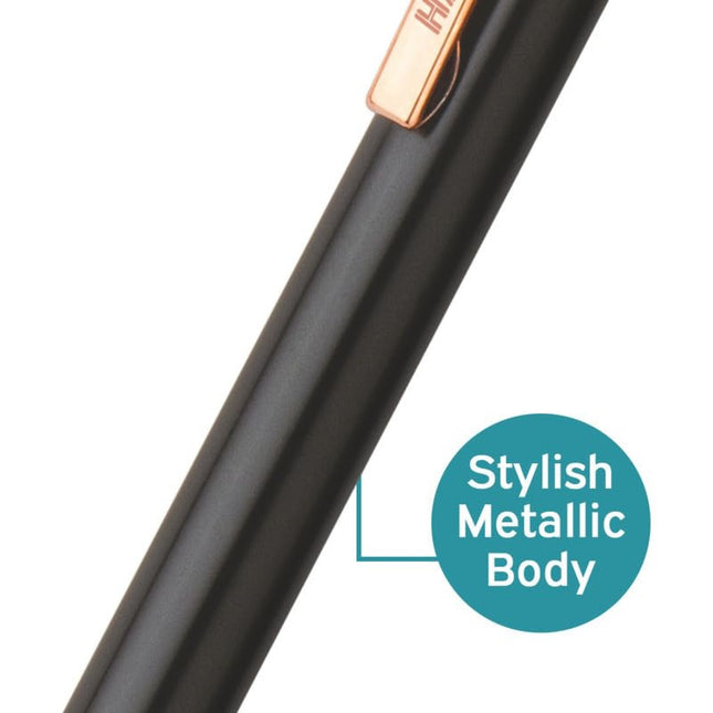 Hauser Aurus Rose Gold Ball Pen | Ink Colour - Blue with a stylish metallic body detail.