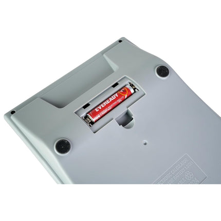 Bambalio BL-450 12 Digits Desktop Calculator battery compartment showing Eyready battery.
