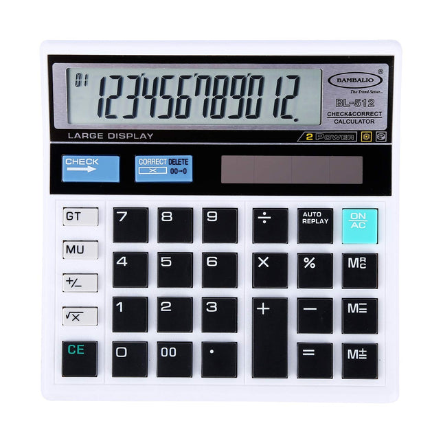 Bambalio BL-512 12 Digits Desktop Calculator with large display and durable keys
