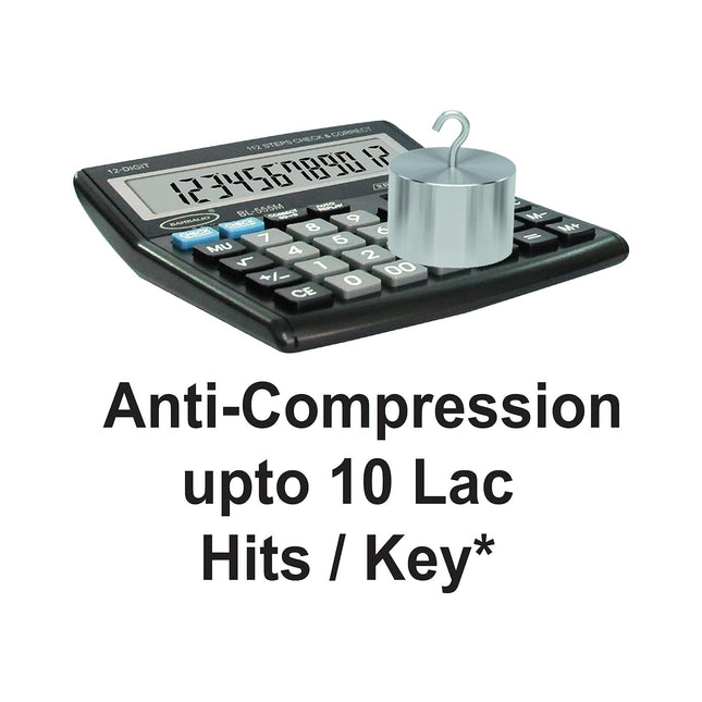 Bambalio BL-555M 12 Digits Desktop Calculator with anti-compression feature for durability and high usage.