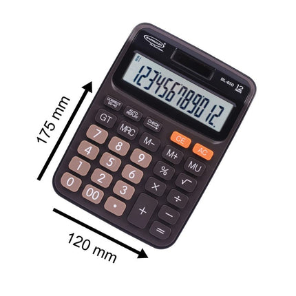 Bambalio BL-650 12 Digits Desktop Calculator with 12-digit LCD display and anti-slip design.