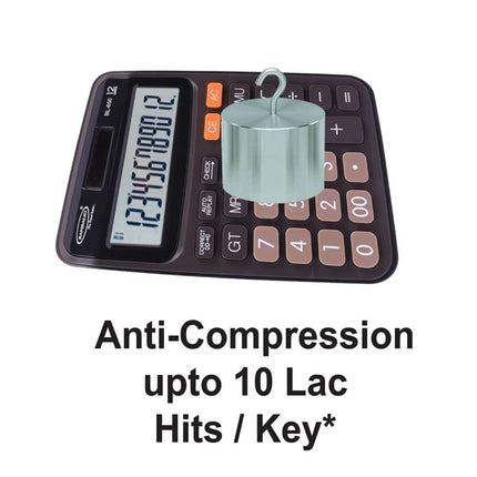 Bambalio BL-650 12 Digits Desktop Calculator with anti-compression feature for durability and accuracy.