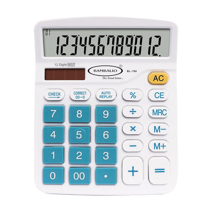 Bambalio BL-700 12 Digits Desktop Calculator with large display and buttons for easy operation.