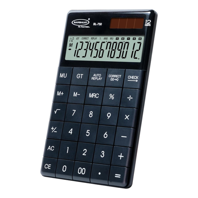 Bambalio BL-750 12 Digits Desktop Calculator with 12-digit LCD display and ergonomic buttons.